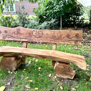 Personalisierte Gartenbank