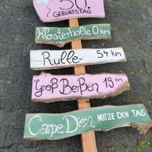 Wegweiser aus Holz