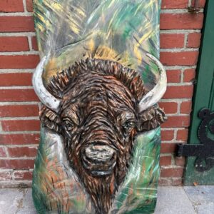 Holz Relief (Bison)